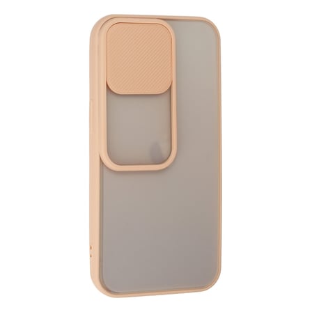Bez iPhone 13 Pro Kılıf Palm Buzlu Kamera Sürgülü Silikon - Pembe Najmaddin
