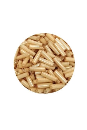Tedar Uzun Boru Kesme Boncuk Çap 2mm Uzunluk 10 mm - 60 Gram - Koyu Krem - BNC268 Najmaddin