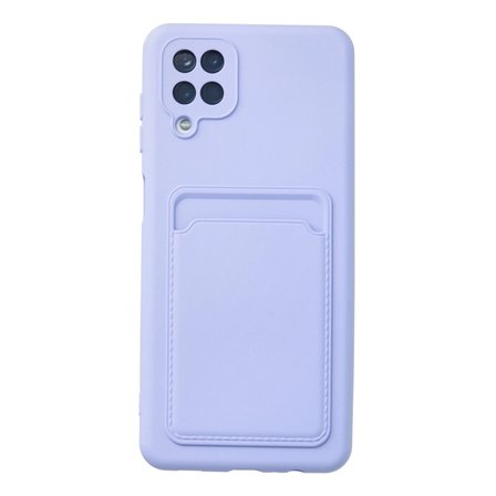 MEPA Najmaddin Samsung Galaxy A12 Kılıf Kelvin Kartvizitli Silikon - Lila Najmaddin