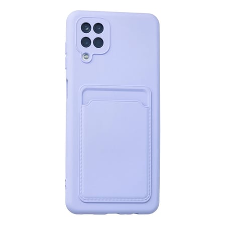 MEPA Najmaddin Samsung Galaxy A12 Kılıf Kelvin Kartvizitli Silikon - Lila Najmaddin