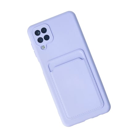 MEPA Najmaddin Samsung Galaxy A12 Kılıf Kelvin Kartvizitli Silikon - Lila Najmaddin