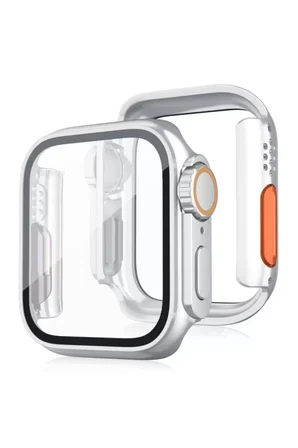 Sh Newface Apple Watch 44mm Watch 49mm Kasa Dönüştürücü Ve Ekran Koruyucu - Çöl Titanyum Najmaddin