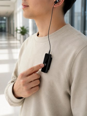 Karg Dijital Ekranlı Bluetooth Kulaklık Tek Kulaklıklı Klipsli Kompakt Tasarım Najmaddin