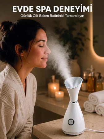 Hepsi Nano İyonik Buhar Cihazı Tek Tuşla Kullanım Yüz Bakım Makinesi Najmaddin