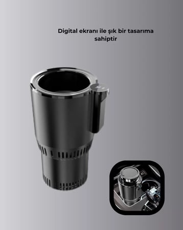 Hepsi Isıtma Soğutma Özellikli Araç Bardaklığı Çakmak Girişli Akıllı Yeni Nesil Najmaddin