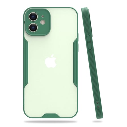 Bez iPhone 12 Kılıf Platin Silikon - Yeşil Najmaddin