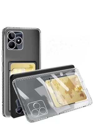 Sh Newface Realme Note 50 4g Kılıf Kart Şeffaf Silikon - Şeffaf Najmaddin