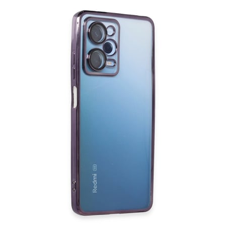 Bez Redmi Note 12 Pro 5G Kılıf Razer Lensli Silikon - Mor Najmaddin