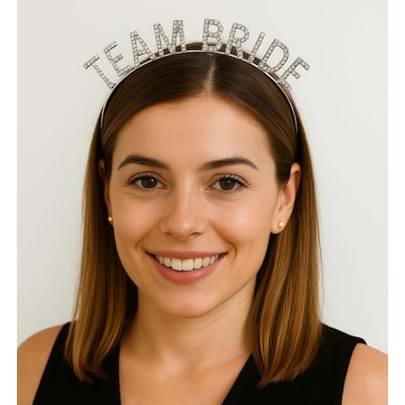 Emin Gümüş Renk Team Bride Taç Plastik – Gelin ve Nedime Tacı Najmaddin
