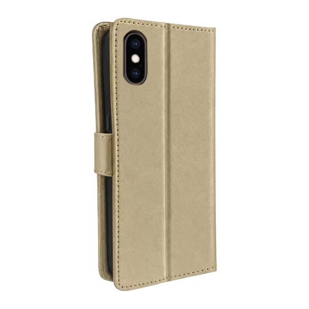 Sh Apple İphone Xs Trend S Plus Kapaklı Kılıf - Gold Najmaddin