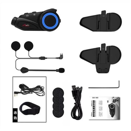 Sh Powermaster Maxto M3 Kameralı Motosiklet Bluetooth Intercom Kulaklık Najmaddin
