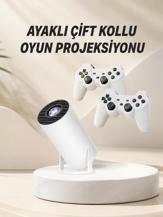 Hepsi Taşınabilir Android Projeksiyon Ayaklı Çift Kollu 4K Çözünürlüklü Sinema Projeksiyonu Najmaddin