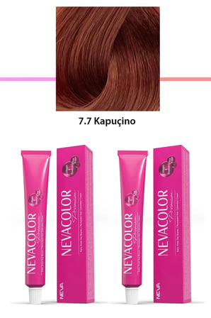 Tedar 2 li Set Premium 7.7 Kapuçino - Kalıcı Krem Saç Boyası 2 X 50 g Tüp Najmaddin