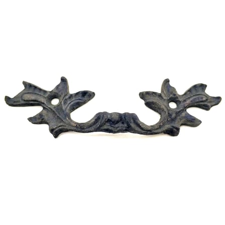 Tedar Antika Tarz Dekoratif Pirinç Çiçek Kapı Kulbu - 30x110 Mm, Oksit Najmaddin