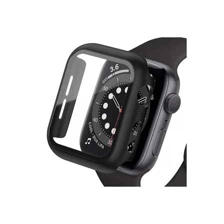 Sh Newface Apple Watch Ultra 49mm Camlı Kasa Ekran Koruyucu - Siyah Najmaddin