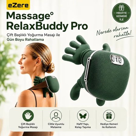 Hepsi EZERE RelaxBuddy Pro OvmalıIsıtıcılı İnsan Eli Şeklinde Şarjlı Boyun Masaj Aleti-(5775) Najmaddin