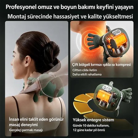 Hepsi EZERE RelaxBuddy Pro OvmalıIsıtıcılı İnsan Eli Şeklinde Şarjlı Boyun Masaj Aleti-(5775) Najmaddin