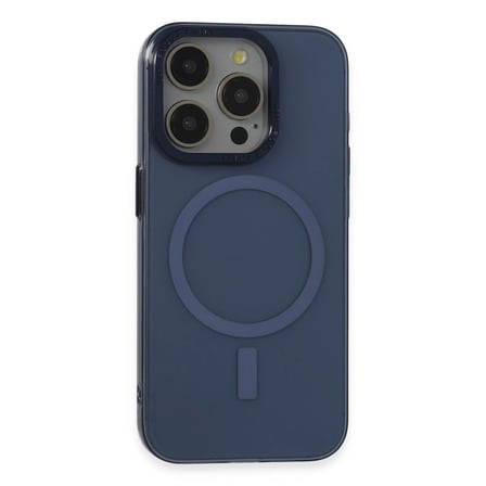 MEPA Najmaddin İphone 15 Pro Max Kılıf Anka Pc Magneticsafe Sert Metal Kapak - Lacivert Najmaddin