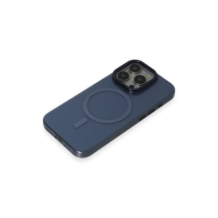 MEPA Najmaddin İphone 15 Pro Max Kılıf Anka Pc Magneticsafe Sert Metal Kapak - Lacivert Najmaddin