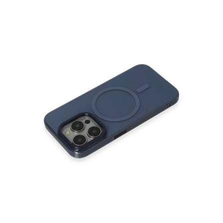 MEPA Najmaddin İphone 15 Pro Max Kılıf Anka Pc Magneticsafe Sert Metal Kapak - Lacivert Najmaddin
