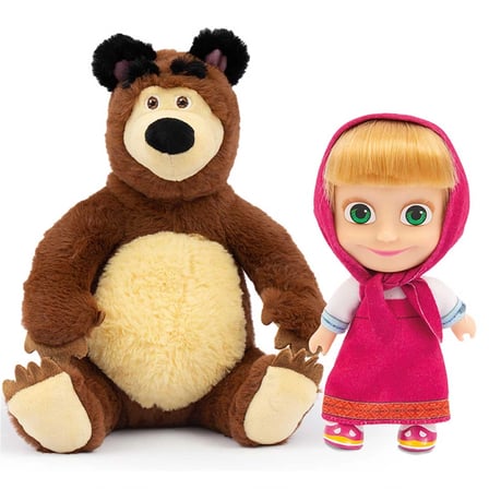 Ticaret   Masha ile Koca Ayı 20 Cm Peluş 12 Cm Bebek MHA21000  Najmaddin