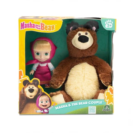 Ticaret   Masha ile Koca Ayı 20 Cm Peluş 12 Cm Bebek MHA21000  Najmaddin