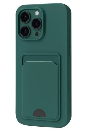 Sh Newface Apple İphone 16 Pro Kılıf Kelvin Kartvizitli Silikon - Koyu Yeşil Najmaddin