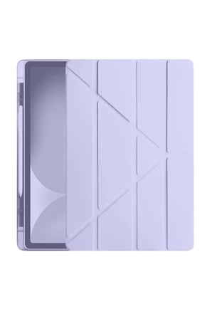 Sh Newface Apple İpad Pro 11 (2024) Kılıf Kalemlikli Hugo Tablet Kılıfı - Lila Najmaddin