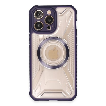Bez iPhone 14 Pro Max Kılıf Prag Magneticsafe Kapak - Derin Mor Najmaddin