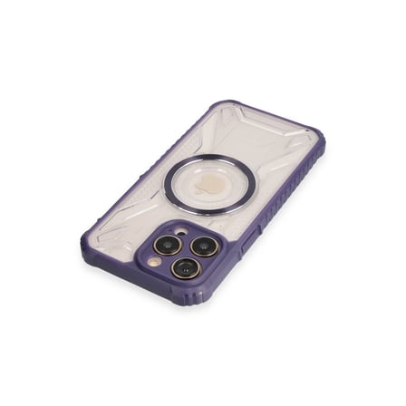 Bez iPhone 14 Pro Max Kılıf Prag Magneticsafe Kapak - Derin Mor Najmaddin