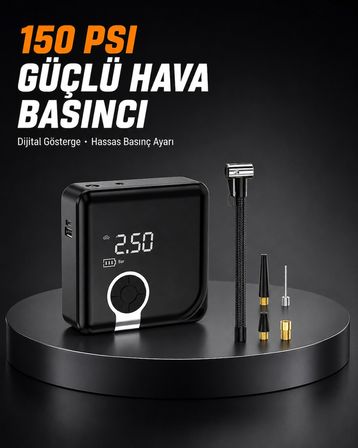 Mey Mey İthalat Dijital Ekranlı Diyafram Tip Kompresör 150 PSI Güçlü Motorlu Najmaddin