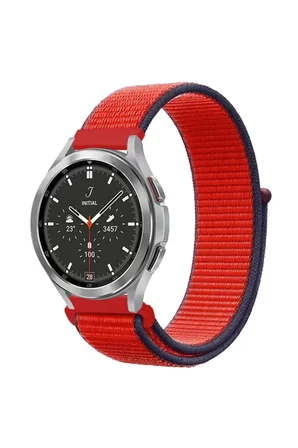 Sh Newface Watch 22mm Hasırlı Cırtcırtlı Kordon - Kırmızı Najmaddin