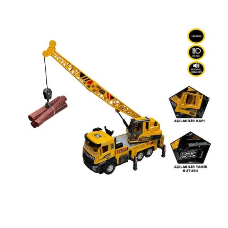 Ticaret XX992-02AB Çek Bırak Işıklı ve Sesli Kule Vinç 1:28-Vardem Oyuncak Najmaddin