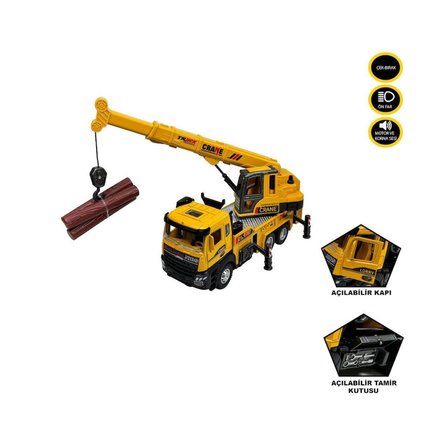 Ticaret XX992-02AB Çek Bırak Işıklı ve Sesli Kule Vinç 1:28-Vardem Oyuncak Najmaddin