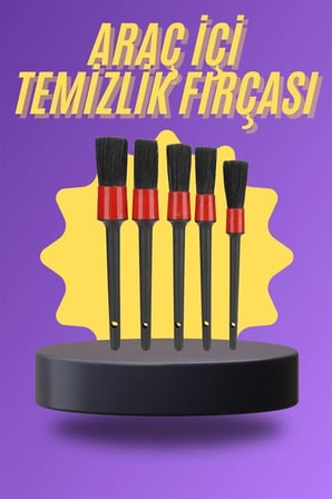 Hepsi 5 Parça Araç İçi Temizlik Fırçası Araç İçi-Dışı Temizleme Fırça Seti Najmaddin