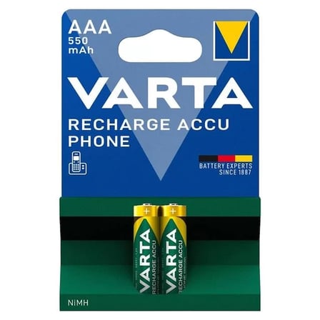 Sh Varta Ni-mh 1.2 Volt 550 Ma Hr03 Aaa Şarjlı 2'li İnce Kalem Pil 56663 Najmaddin