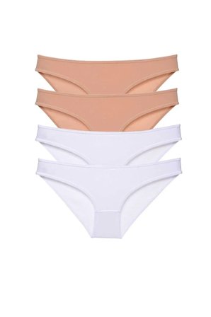 Tedar 4 adet Süper Eko Set Likralı Kadın Slip Külot Ten Beyaz Najmaddin