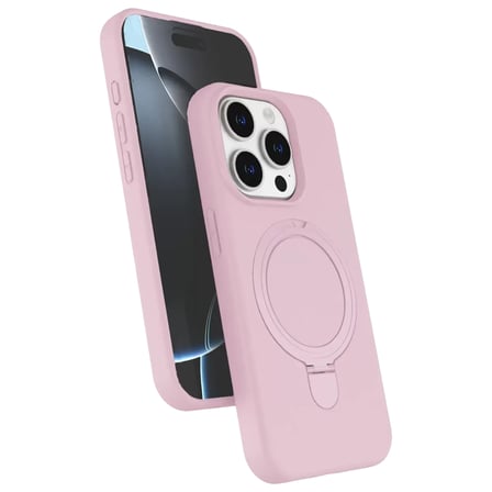 Sh Apple İphone 15 Pro Max Regal Magsafe Standlı Kapak - Açık Pembe Najmaddin