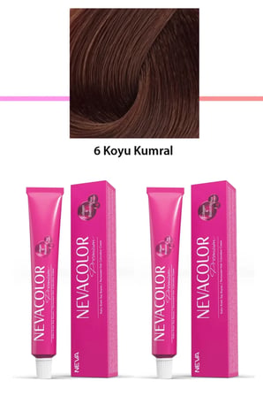 Tedar 2 li Set Premium 6 Koyu Kumral - Kalıcı Krem Saç Boyası 2 X 50 g Tüp Najmaddin
