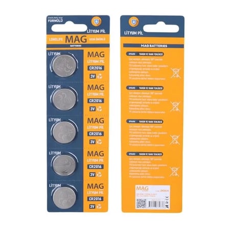 Sh Mag Batteries Mg-2016 Cr2016 3 Volt Pil (5'li Blister Paket) Najmaddin