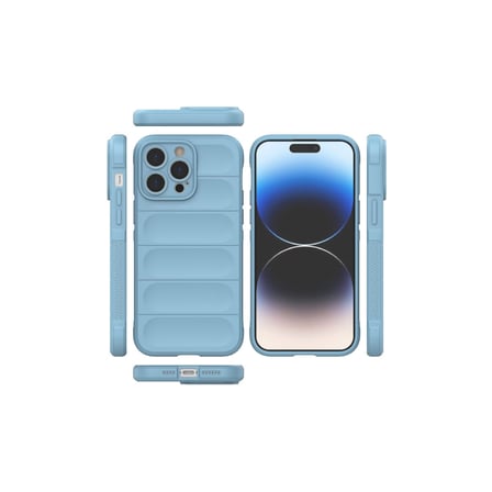 Bez iPhone 15 Pro Kılıf Optimum Silikon - Sky Blue Najmaddin