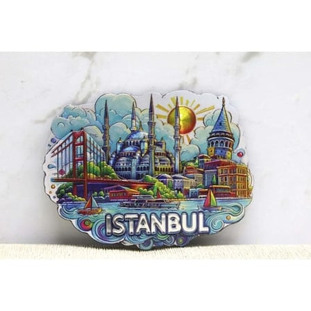 Mey Mey İthalat İstanbul Temalı Silikon Buzdolapı Süsü Magnet 10*6 Najmaddin