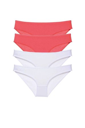 Tedar 4 adet Eko Set Likralı Kadın Slip Külot Fuşya Beyaz Najmaddin