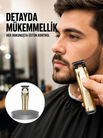 Mey Mey İthalat USB Şarjlı Saç Sakal Kesme Makinesi Hassas Detay Kesim İçin Yeni Nesil Najmaddin