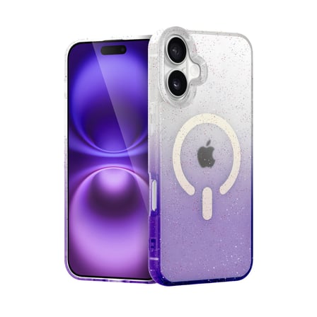 Bez iPhone 16 Pummel Shiny Magsafe Kapak - Mor Najmaddin