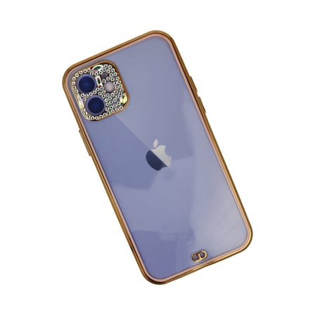 Bez iPhone 12 Kılıf Liva Taşlı Silikon - Pembe Najmaddin