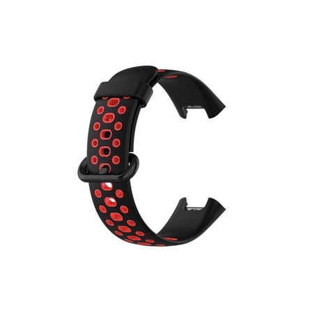 MEPA Najmaddin Xiaomi Redmi Watch 2 Spor Delikli Kordon - Siyah-kırmızı Najmaddin