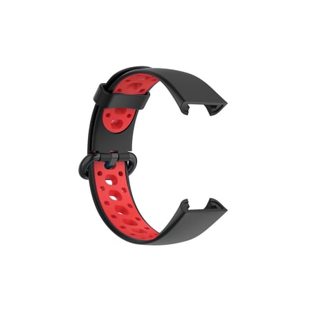 MEPA Najmaddin Xiaomi Redmi Watch 2 Spor Delikli Kordon - Siyah-kırmızı Najmaddin