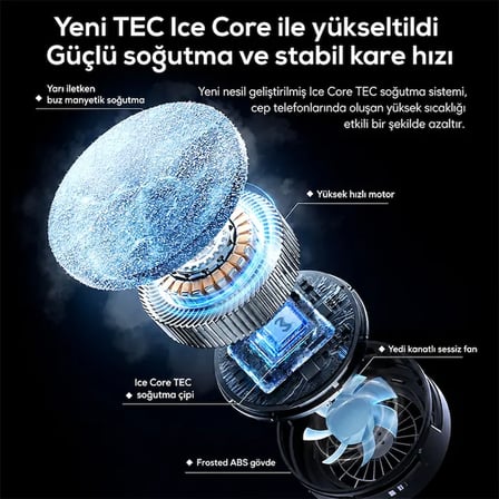 Hepsi Memo CX20 iOS Android Soğutucu 20W Manyetik RGB Telefon Soğutucu –Anında Hızlı SoğutmaSessiz Fan Soğutma-(5775) Najmaddin