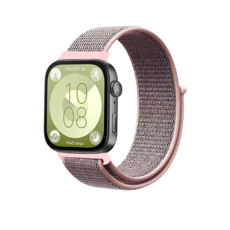 Tedar Huawei Fit 4 Hasırlı Cırtcırtlı Kordon (saat Değildir) - Pembe Najmaddin